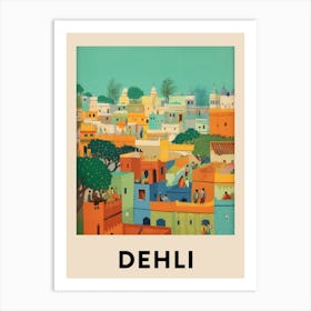 Dehli 7 Vintage Travel Poster Art Print