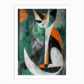 Abstract Cat 13 Art Print