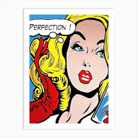 Pop Art Blondie Girl Making A Selfie Art Print