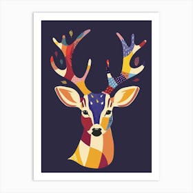 Deer Head 10 Art Print