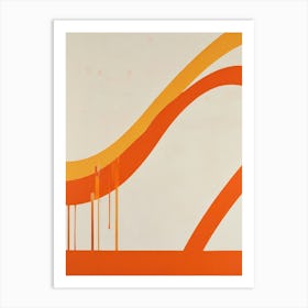 Orange And White Art Print