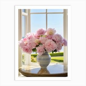 Peony Whispers: Vase Wall Décor Print Art Print