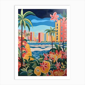 Long Beach, California, Matisse And Rousseau Style 3 Art Print