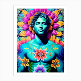 Flower Man 2 Art Print