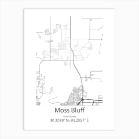 Moss,Norway Minimalist Map Art Print