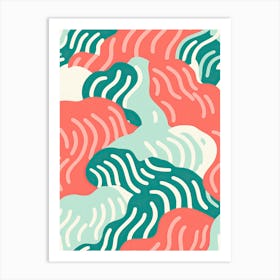 Abstract Wave Pattern, Matisse style Art Print