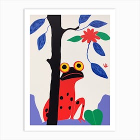 Colourful Kids Animal Art Frog 1 Art Print