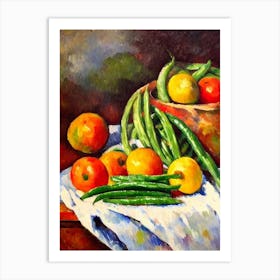 Green Beans 2 Cezanne Style vegetable Art Print