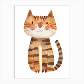 Toyger Cat Clipart Illustration 4 Art Print