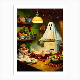 Ghost In The Kitchen Art Print
