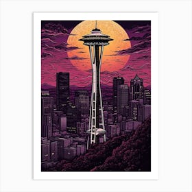 Seattle Skyline 3 Art Print