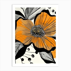 Orange Flower 3 Art Print