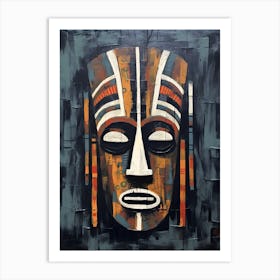 Mystical Muses; African Tribal Mask Narratives Art Print