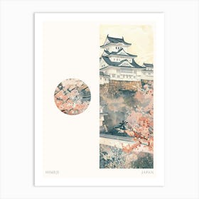 Himeji Japan 3 Cut Out Travel Poster Art Print