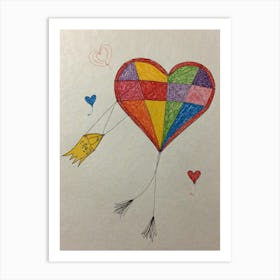 Heart Kite 3 Art Print