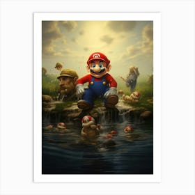 Mario Bros 45 Art Print