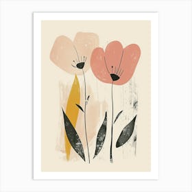 Chicago Flower Market Boho Minimalist Style 1 Art Print