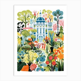 Bothenburg Botanical Garden Sweden Modern Illustration 2 Art Print