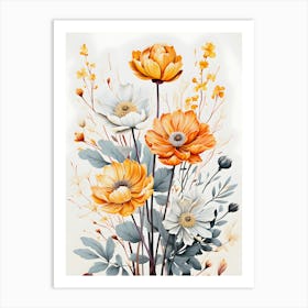 Dawn S Embrace Ethereal Floral Awakening Art Print