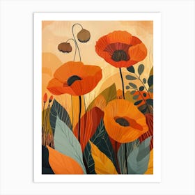 Poppies Canvas Print 2 Art Print