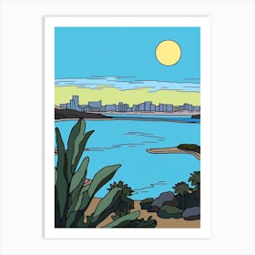 Minimal Design Style Of San Diego California, Usa 1 Art Print