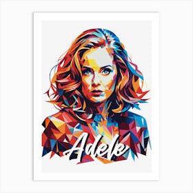 Adele 01 Portrait Music WPAP Pop Art Art Print