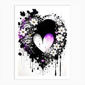 Heart With Flowers 1 Art Print