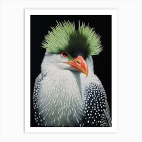 Ohara Koson Inspired Bird Painting Crested Caracara 2 Art Print