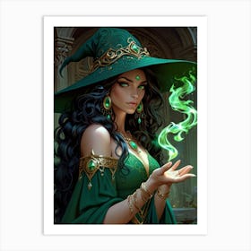 Green Witch Art Print