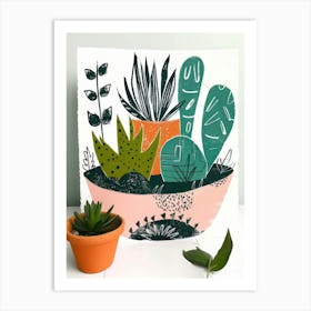 Cactus Print 7 Art Print