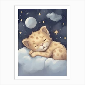 Sleeping Baby Lion 1 Art Print