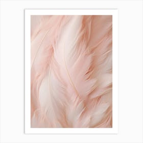 Pink Boho Feather 4 Art Print