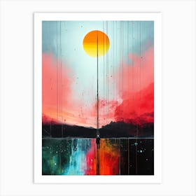 Sunrise world abstraction Art Print