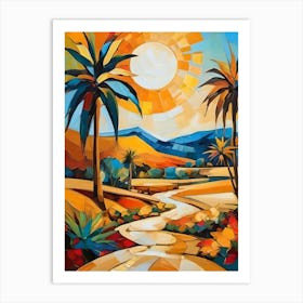 Sunlit Oasis of Gran Canaria Art Print