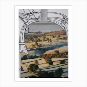 Living Room Wall Art, Frosty Morning, View From A Window Art Print