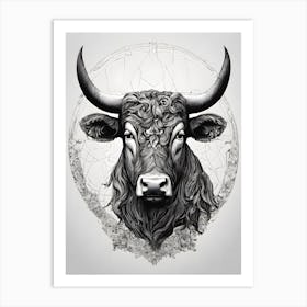 Bull Head Art Print