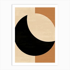 Crescent Moon, Mid Century Art Print