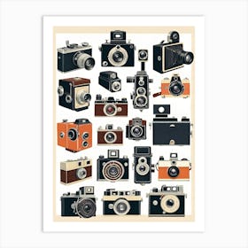 Vintage Cameras 1 Art Print