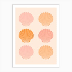 Blush Shells Art Print