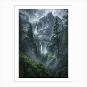 Waterfall Forest (32) Art Print