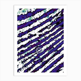 Blue And White Stripes Art Print