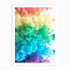 Rainbow Ink Art Print