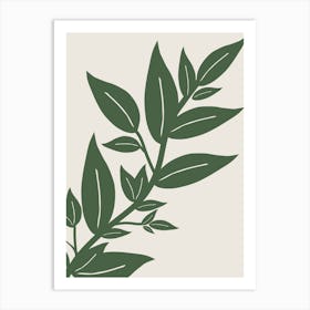 Leaves Green Botanical Art Print