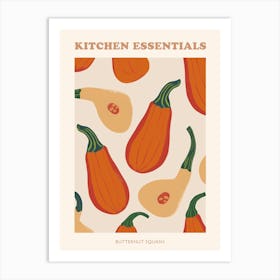 Butternut Squash Pattern Poster 2 Art Print