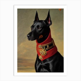 Manchester Terrier Renaissance Portrait Oil Painting Art Print