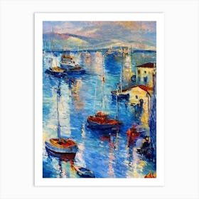 Port Of Messina Italy Abstract Block harbour Art Print