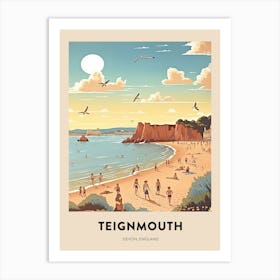 Devon Vintage Travel Poster Teignmouth Art Print