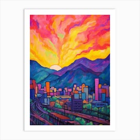 Vancouver Washington Pointillism 4 Art Print