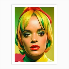 Lily Allen 2 Colourful Pop Art Art Print