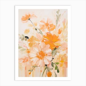 Fall Flower Painting Marigold 3 Art Print